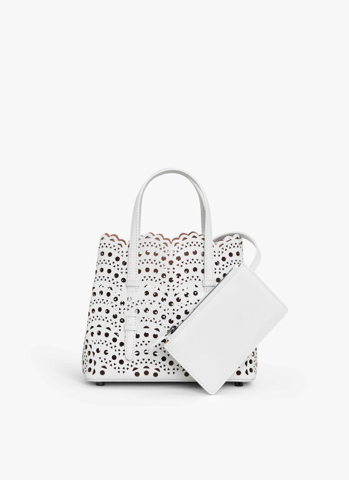 MINA 20 BAG IN VIENNE WAVE CALFSKIN ALAÏA OPTIC WHITE MINA 20 BAG IN VIENNE WAVE CALFSKIN